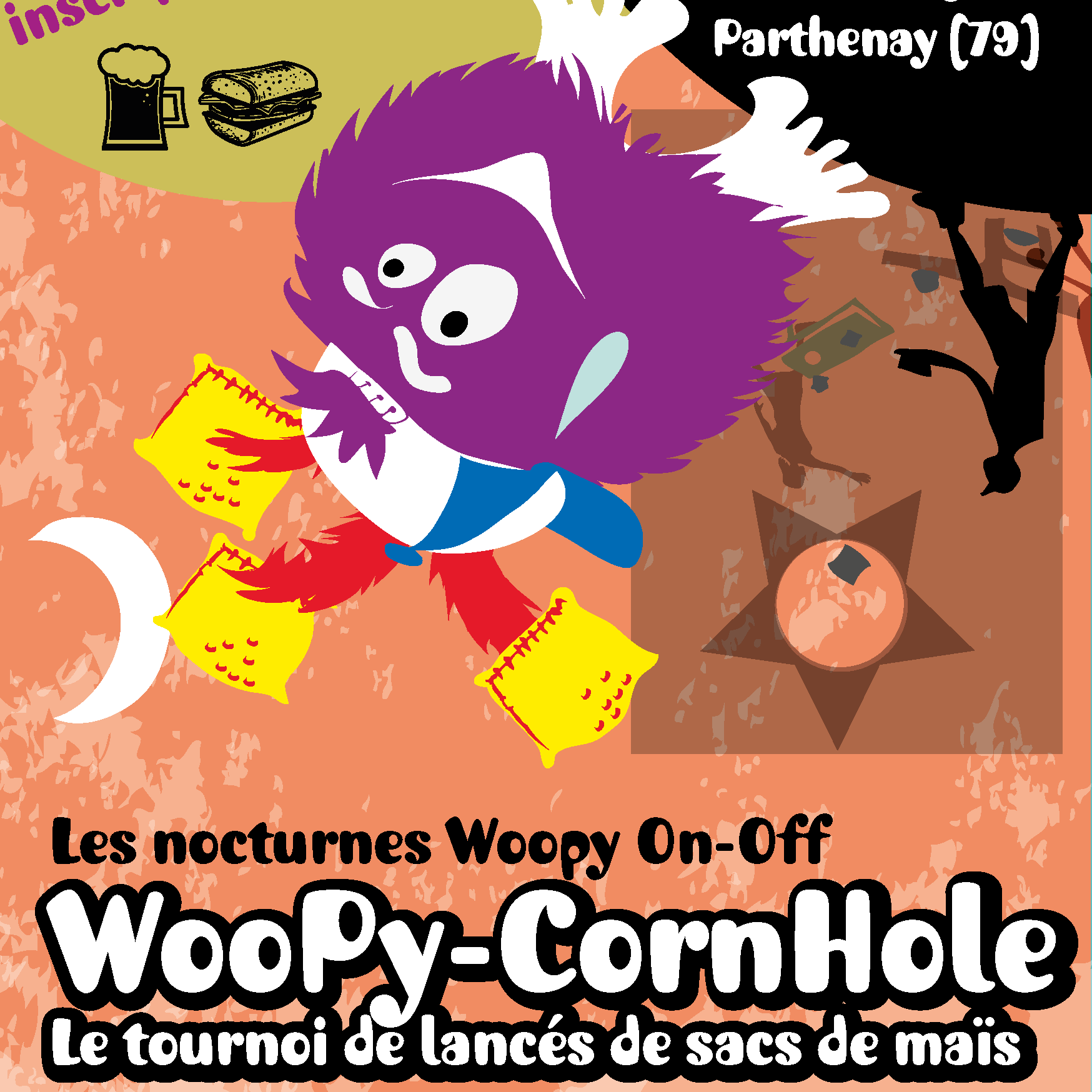 affiche tournoi cornhole 2024 FLIP